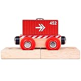 Bigjigs Rail Wooden Container Wagon (Red) - Other Major