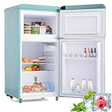 Réfrigérateur rétro, réfrigérateur à double porte supérieure