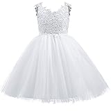 Aibaowedding Robe de bal en tulle pour fille avec fleurs