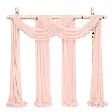 Showgeous Lot de 2 panneaux de tissu drapé en mousseline