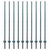 ARIFARO Lot de 10 poteaux de clôture en métal de 152