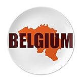 Assiette décorative en porcelaine avec carte de la