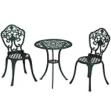 Outsunny Ensemble bistrot pour Jardin en Aluminium