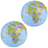 Lot de 2 globes terrestres gonflables en PVC pour la