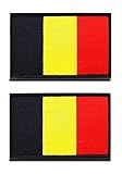 Lot de 2 patchs drapeau Belgique - Tactique Belge National
