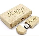 Clé USB en bois de noyer 16 Go avec boîte USB pour