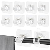 Lot de 10 supports muraux pour tringle à rideaux sans