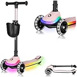 Lionelo Mey, trottinette 3 roues enfant LED, pliable