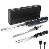 HAUSHOF Couteau à Pain Électrique sans Fil 8V, Lame