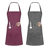 Vicloon Tablier de cuisine Chef, 2 pièces, tablier