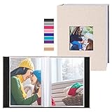 Lanpn - Lot de 2 mini albums photo pochettes - En lin