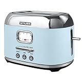 Muse Grille-pain rétro, 2 tranches, 6 niveaux de brunissage,