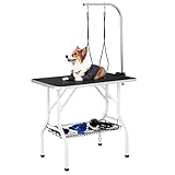 Yaheetech Table de toilettage portable pour animaux