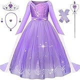 Aoiviss Filles Violet à Manches Longues Princesse Costume