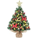 Mini sapin de Noël artificiel avec décoration d'arbre