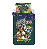 Brandmac TMNT Parure de lit réversible pour lit d'enfant