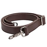 Sangle d'épaule en Cuir avec métal argenté Crochets