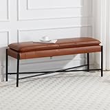 chairus Banc d'entrée rembourré en cuir synthétique