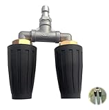 YUET Double Buse de Pulvérisation Turbo Rotative,3600