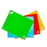 Axer 4 pcs Planches à Découper Plastiques Code Couleur