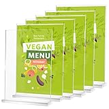 LALAGO Lot de 6 présentoirs de table A5 en acrylique