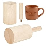 BENECREAT Moule à poterie en bois avec poignée pour