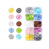 KEUGT 100 Pcs Boutons Ronds Fisheye en Résine à 2 Trous,