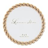 Lawrence Frames Rope Design Cadre en métal rond Doré