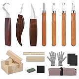 DBREAKS Kit sculpture en bois 24 PCS, gouges à bois,