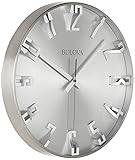 Bulova C4846 Horloge murale en métal finition étain