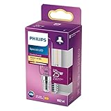 Philips ampoule LED Tube T25 E14 25W Blanc Chaud Claire,
