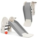 Toboggan pour enfants avec panier de basket-ball, toboggan