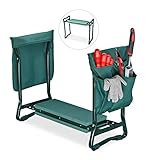 Relaxdays Agenouilloir,coussin moelleux, 2 sacs,pliable,