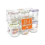 Le Parfait 6585009.0 Lot de 12 Confituriers Verre Transparent