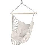 VOUNOT® Chaise Suspendue en Coton Doux avec 2 Coussins