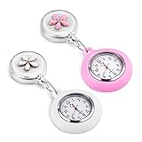 Vicloon Montre de Broche,2pcs Montre à Gousset D'infirmière,Infirmière