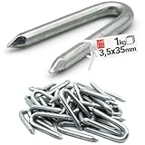 Crampes en acier galvanisé pour clôture, clôture, clous