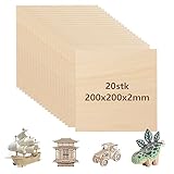 20 Pièces Contreplaqué 2mm 200 x 200 x 2mm Feuille