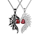 KONFEN Lot de 2 colliers assortis en acier inoxydable