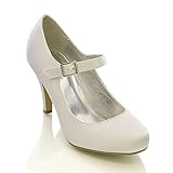 Escarpins à talons aiguilles en satin blanc ivoire