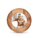 Samhita Cadre photo rond en bois élégant pour décoration