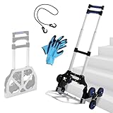 ECD Germany Diable à Escalier Pliable, en Aluminium,