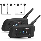 EJEAS V6 Pro+ Interphone pour casque de moto amélioré,