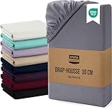 Utopia Bedding Drap Housse - Gris, 90 x 200 cm - Coupes