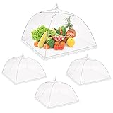 4Pcs Pop-up Cloche Alimentaire Tente, Maille Housse