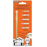 CLEOPATRE – Porte-Plume avec 5 Plumes pour Calligraphie