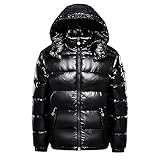 Veste chaude métallisée brillante en duvet pour homme