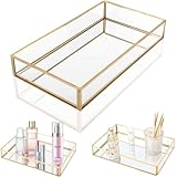 BBAOO Plateau Métal Miroir, 25 x 18 x 4.5cm Plateau