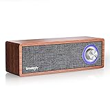 Smalody Haut-Parleur Bluetooth, Haut-Parleurs en Bois