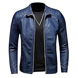 Blouson en Cuir Homme - Automne Veste en Cuir pour